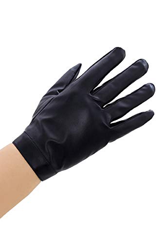 コスプレ向け レザーグローブ ノーマル 黒 メンズサイズ