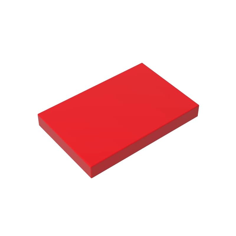 GDS-1039 Compatible with LEGO 26603 Foundation Plate Tile 2x3, Red, 50 PCS