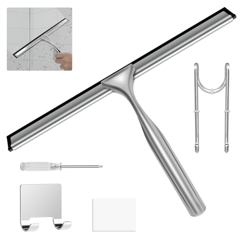 Opiniones y reviews de Escobillas de goma . 50 WADAYEY Escobilla de Goma para Ducha de Acero Inoxidable - Limpiador Multiusos para Puertas de Vidrio de Ducha, Ventanas de Baño, Espejos de Cocina y Cristales de Coche con...