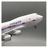 LIUSANG Skala samolotu 1/130 dla Malezji Boeing B747 model samolotu oświetlony żywica samolot symulowana skala samolot nadaje się do wyświetlania (bez światła)