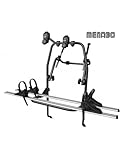 Portabicicletas trasero con carriles de bastidor de aluminio y acero para 2 bicicletas