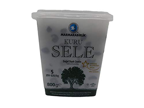 Dried Sele Large Black Olives -1.76oz (Marmarabirlik ?ri Kuru Sele Siyah Zeytin)