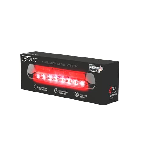 Maxsa Emergency Sudden Stop Brake Light, Wireless, Hard Braking LED light Bar with Built-in Accelerometer, Ultra-bright LED Additional Brake Light, Universal Fit, Prevent Rear-End Collisions