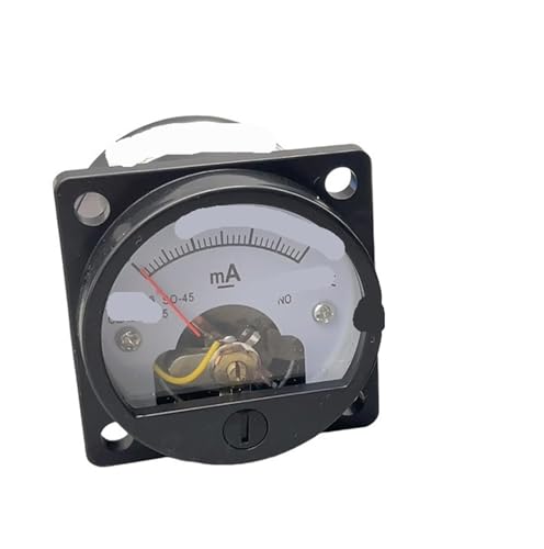 Ampèremètre SO-45 cadran rond noir de 47x47mm avec sensibilité de 1mA
