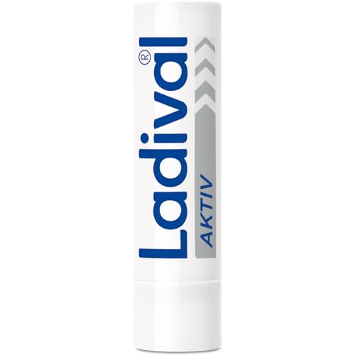 Ladival Aktiv UV-Schutzstift Lippen LSF 50+: Sonnencreme für zarte Lippenhaut, mit Jojoba-Öl, wasserfest, 4,8g
