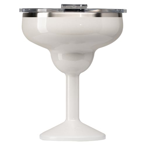ORCA Rita - Vaso de acero inoxidable con aislamiento térmico para margarita, vaso con tapa para cócteles, vino y bebidas frías, plateado brillante