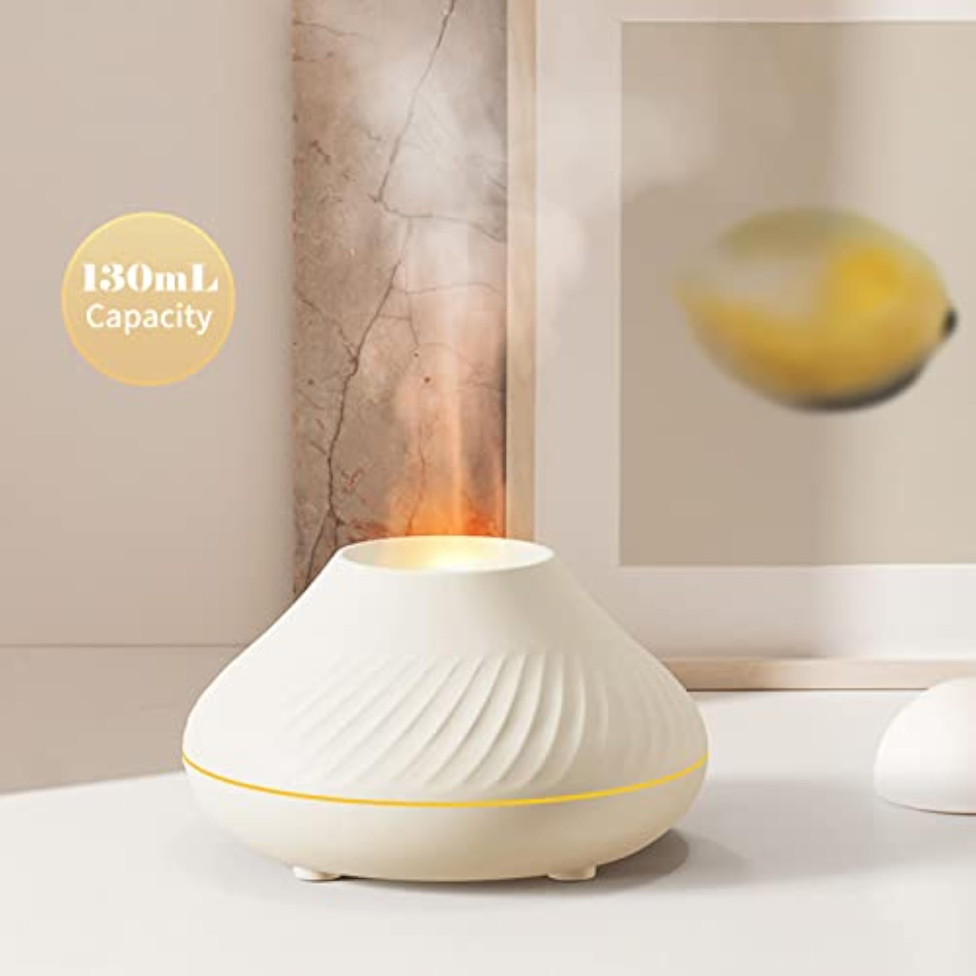 Flame Mist Aromatherapy Diffuser with 7 Night Lights
