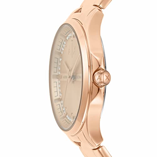 Image of Armani Exchange Lady Hampton Analog Rose Gold Dial Women's Watch-AX5264