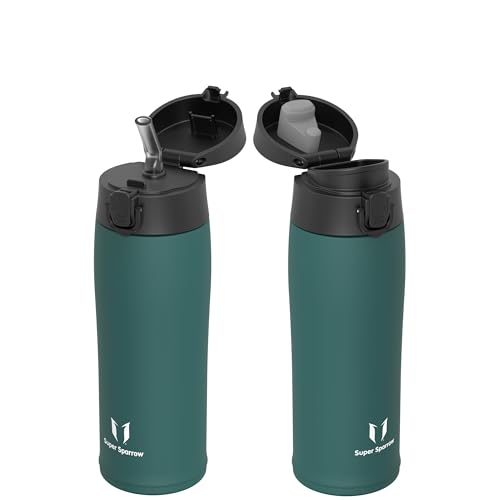Sparrow Botella Agua Acero Inox - Botella Termica Niños 500ml - 2 Tapas