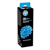 HP 31 1VU26AE, Flacone di Inchiostro Termico Originale da 8.000 Pagine, Compatibile con Stampanti senza Cartucce Smart Tank 100, 300, 400, 500, 600, Ciano
