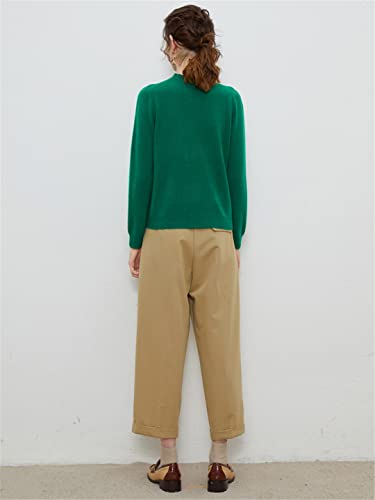 Women 3D Knit Seamless Cashmere Sweaters Pullovers Turtleneck Vintage Jumper Long Sleeve Blue M #TOP4