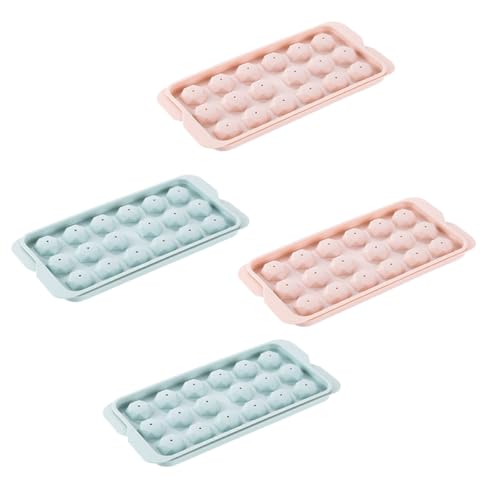 Molde de hielo reutilizable de plástico con tapa 4 piezas miniatura 1