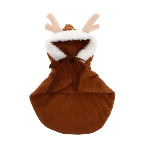 Capa de Disfraz Navideño para Perros Talla XS Marrón