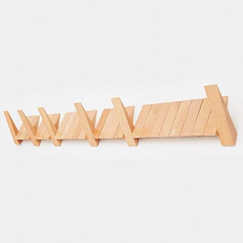 Natural Wooden Coat Hooks Vintage Hangers.Beech Wall Mounted Hat,Back Pack,Baseball Hat,Towel,Purse Decorative and Heavy Duty Hangars.Contemporary round wall coat hook.(Beech Wood,3.2inch,pack of 4)
