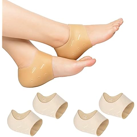 Gel Heel Cups, Heel Cups for Heel Pain, (2 Pairs) Heel Pads, Heel Cushion, Heel Protectors Great for Heel Pain, Plantar Fasciitis, Achilles Tendonitis, Heal Dry Cracked Heels, for Men & Women Cover