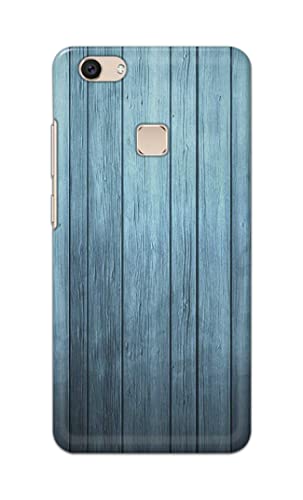 Image of Printed Hard Back Cover Case for Vivo V7+ | Vivo V7 Plus | Vivo Z10 Back Cover (Wooden Blue) -702