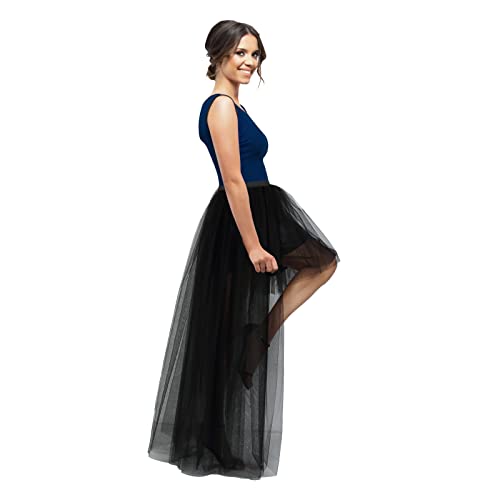 Women's Tulle Skirt Long Black Layered Maxi Midi High Low Skirts for Special Occasion Women3