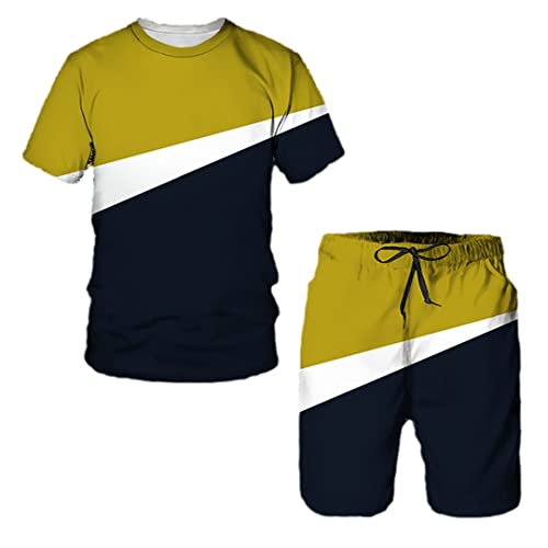 T-shirt deux pièces et short à manches courtes pour homme pour les vacances
