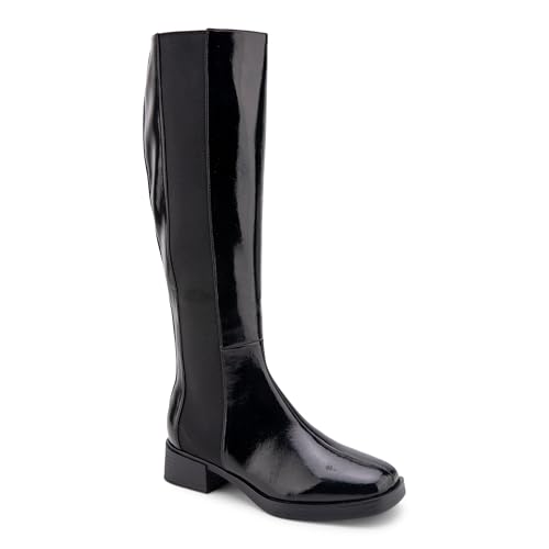 Aerosoles Women's DARIA Knee High Boot, Black Patent Crinkled Faux Leather, 10 Wide2