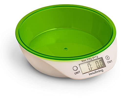 Bilancia digitale da cucina con ciotola colore verde Innoliving INN-133G