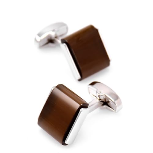Gemelos de hombres con superficie rectangular sólida y acabado premium para trajes elegantes 2
