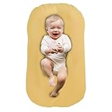 WXJHNYBS Co-Sleeper voor baby in bed, ademend katoenen babynestje, afneembaar, wasbaar, verschillende stijlen, babybedje voor bedsharing, ledikant, geel