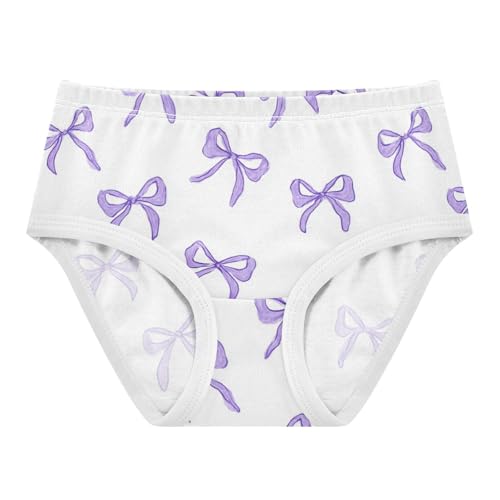 Wusikd Purple Bow Girls' Underwear Cotton Girls Briefs Soft Toddler Underwear 2T