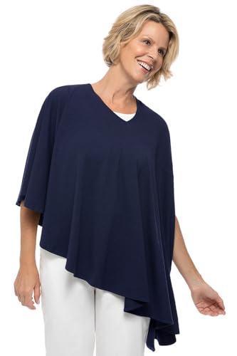 Coolibar UPF 50+ Women's Estella Convertible Wrap - Sun Protective (X-Small/Medium- Navy)