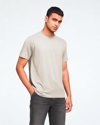 Image of Wellbi Bamboo Men's Tshirt - Ultra-Soft, Breathable & Sustainable | Premium Cotton Blend for Supreme Comfort | Stylish & Eco-Friendly T-Shirt for Men | Tshirt Men Cotton