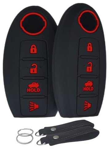 Coque en silicone Nissan pour protéger clé de voiture contre chutes et rayures 4 boutons