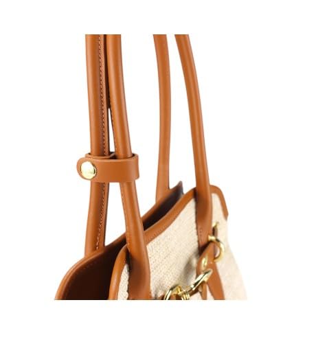 Donna Borsa a Spalla in vera Pelle e Rafia Modello RODI 38x20x11 Made in Italy