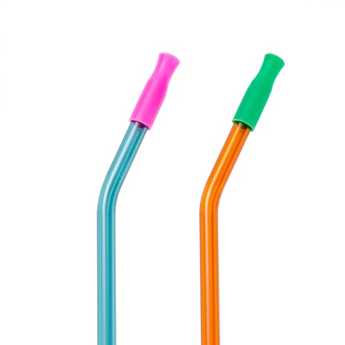 16 puntas de silicona para pitillos reutilizables multicolor miniatura 5