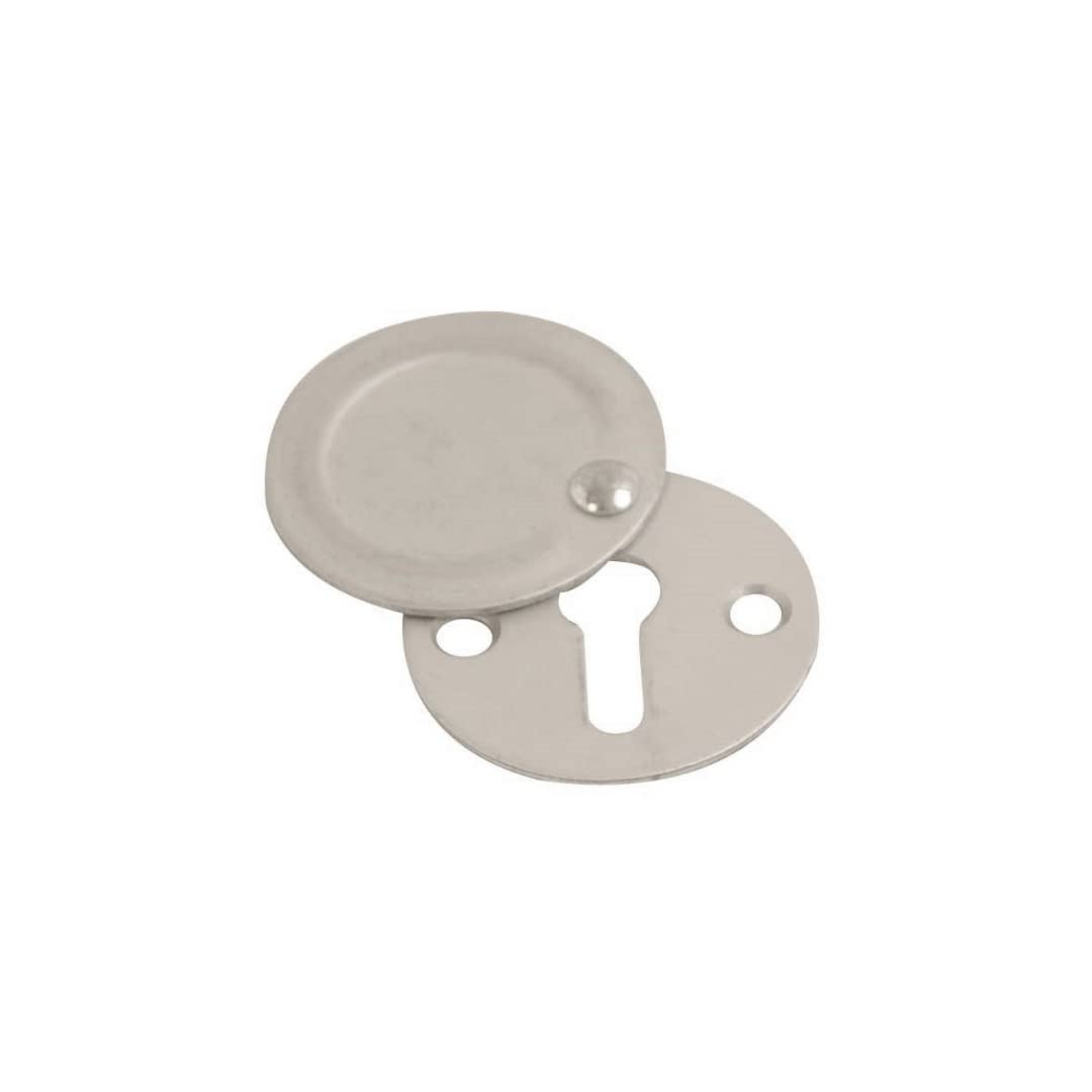 Vibe Silver Small Escutcheon Covered 32Mm On Satin Anodised Aluminium For Internal Doors For Security And Protection From Key Damage