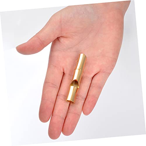 2 silbatos portátiles de latón SUPVOX para deportes y supervivencia miniatura 3