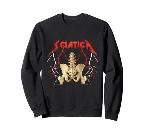 Sciatica Skeleton Nerve Rock Musician Humor Sweatshirt
