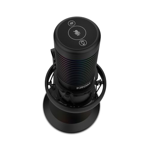 Miniatura 6 de KROM Kaze – Kit Micrófono Streaming HQ con 2 Cápsulas de Condensador, Cardioide/Omnidireccional, Montura Anti-Shock, RGB, Compatible Windows, MacOS, Android e iOS – Negro
