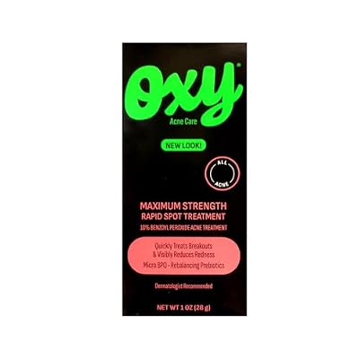 كريم OXY Maximum Strength Care Rapid Spot Acne Treatment Cream ، 1 أونصة (حزمة من 5)