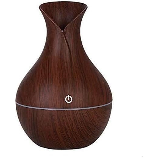 Gelofler Wooden Humidifier Vase Style Ultrasonic Cool Mist
