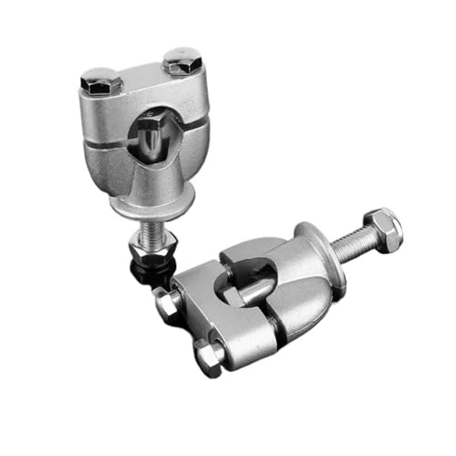Pontets guidon réhausse pour moto tout-terrain pinces de montage 22 mm argent