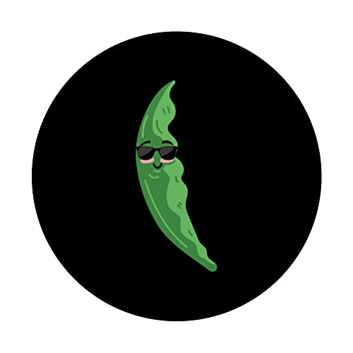 Funny Pea Pod With Sunglasses Costume Love Peas PopSockets Swappable PopGrip, Black - Image 3