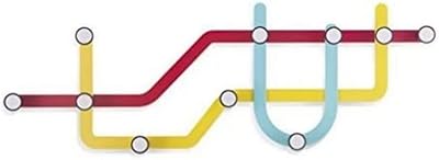 Umbra Subway Ganci multipli da parete, Acciaio, Multicolore