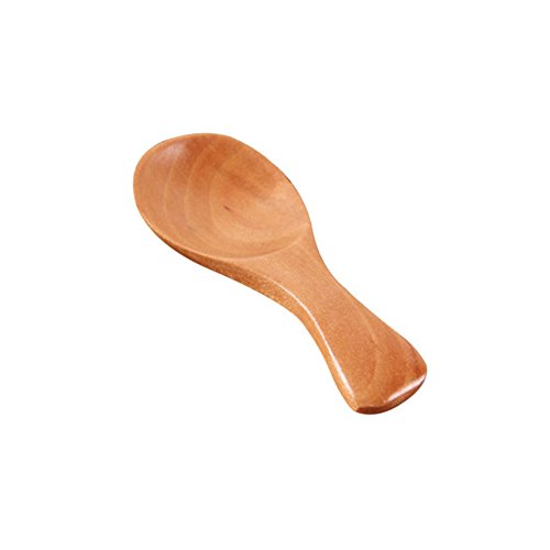 Aysekone 3 Pack Mini Wooden Spoons Feed Spoons Scoop Sugar Salt Tea Leaf Milk Powder Scale Teaspoons Measuring Scoop Seasoning Spoons（Natural Color） #TOP1