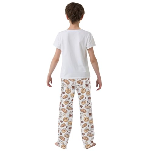Pajama Bottoms, Sweet Foods Pattern Pajamas Pant Lounge Wear Sleep Long Pants Casual Sleepwear Pjs3