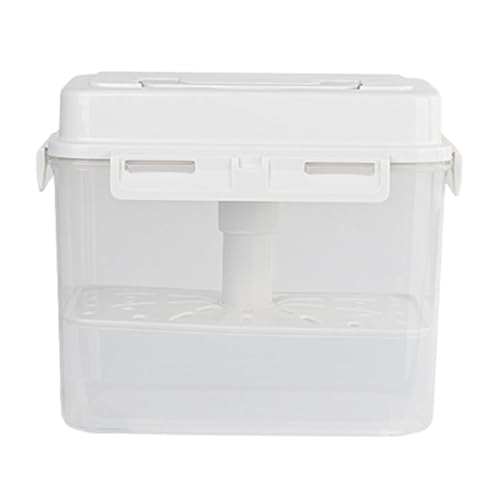 - Recipiente para pepinos con colador, 4/5 l a prueba de fugas, hermético, asa y tapa | Recipiente de almacenamiento de fermentación a presión con cierre en 4 lados