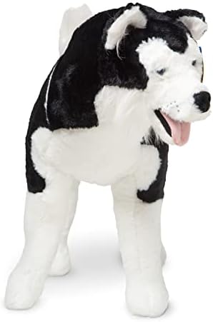 Melissa & Doug Giant Siberian Husky - Lifelike Stuffed Animal Dog (over 2 feet tall)
