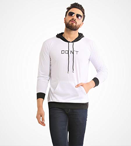 Image of Dagcros Men's Full Sleeve Printed Hooded T-Shirt