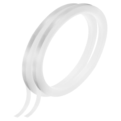 Image of uxcell Clear Heat Tape, 2 Rolls 5mmx33m 108ft High Temperature Heat Resistant Tape for Sublimation,Heat Vinyl Press,Heat Transfer, Circuit Board, No Residue