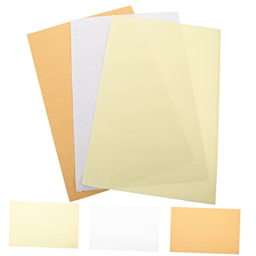 HAPINARY 6 Sheets Cross Stitch Fabric Embroidery Gridding Cloths 11ct White Embroidery Fabrics for DIY Decor