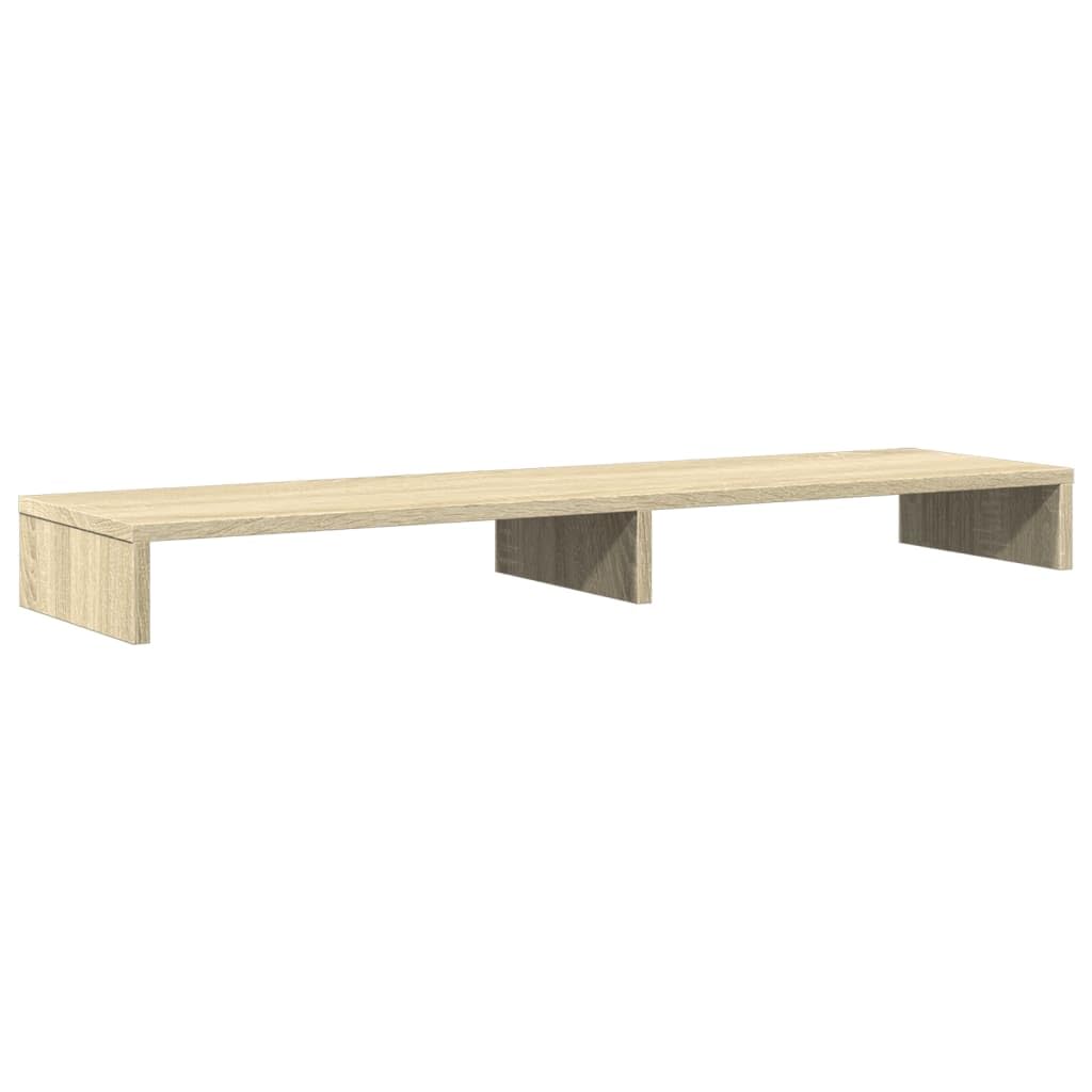 Vidaxl (Sonoma Oak, 100 X 27 X 10 Cm) Monitor Stand Riser Computer Stand Office Display Stand Engineered Wood