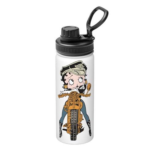 ベティちゃん ベティ ブープ 水筒 真空断熱 保温 保冷 スポーツボトル 人気 ステンレスボトル スポーツ飲料対応 漏れない 直飲み530ml 男の子 女の子 大人 子供 グッズ キャラクター 雑貨